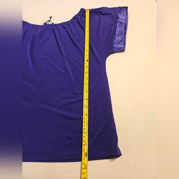 Express/ Purple Ruched Relaxed Blouse Women"s M NWT - Picture 4 of 6